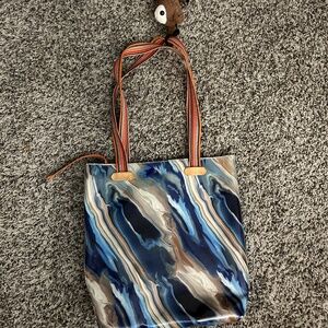 blue marble consuela bag with llama charm